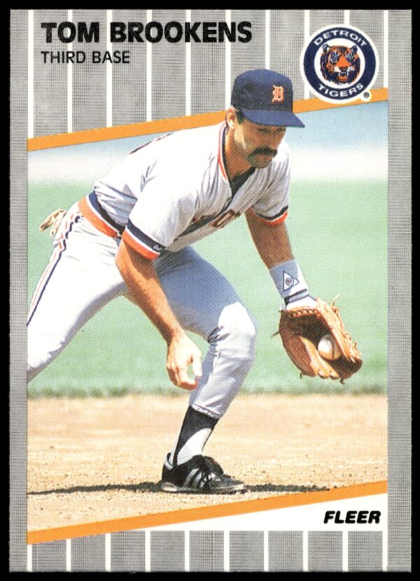 1989 Fleer Tom Brookens #130 (Front)