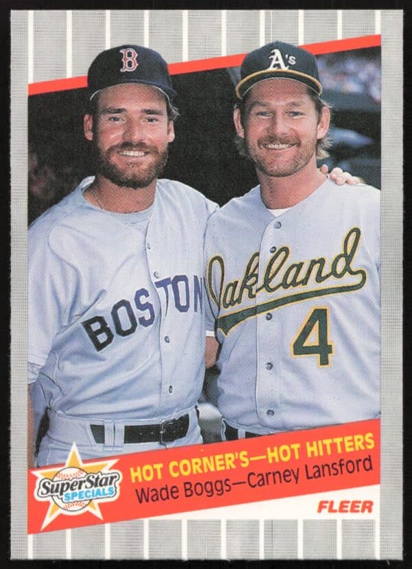 1989 Fleer Wade Boggs / Carney Lansford SSS #633 (Front)