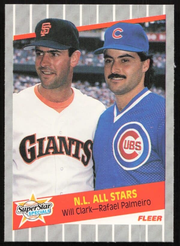 1989 Fleer Will Clark / Rafael Palmeiro SSS #631 (Front)