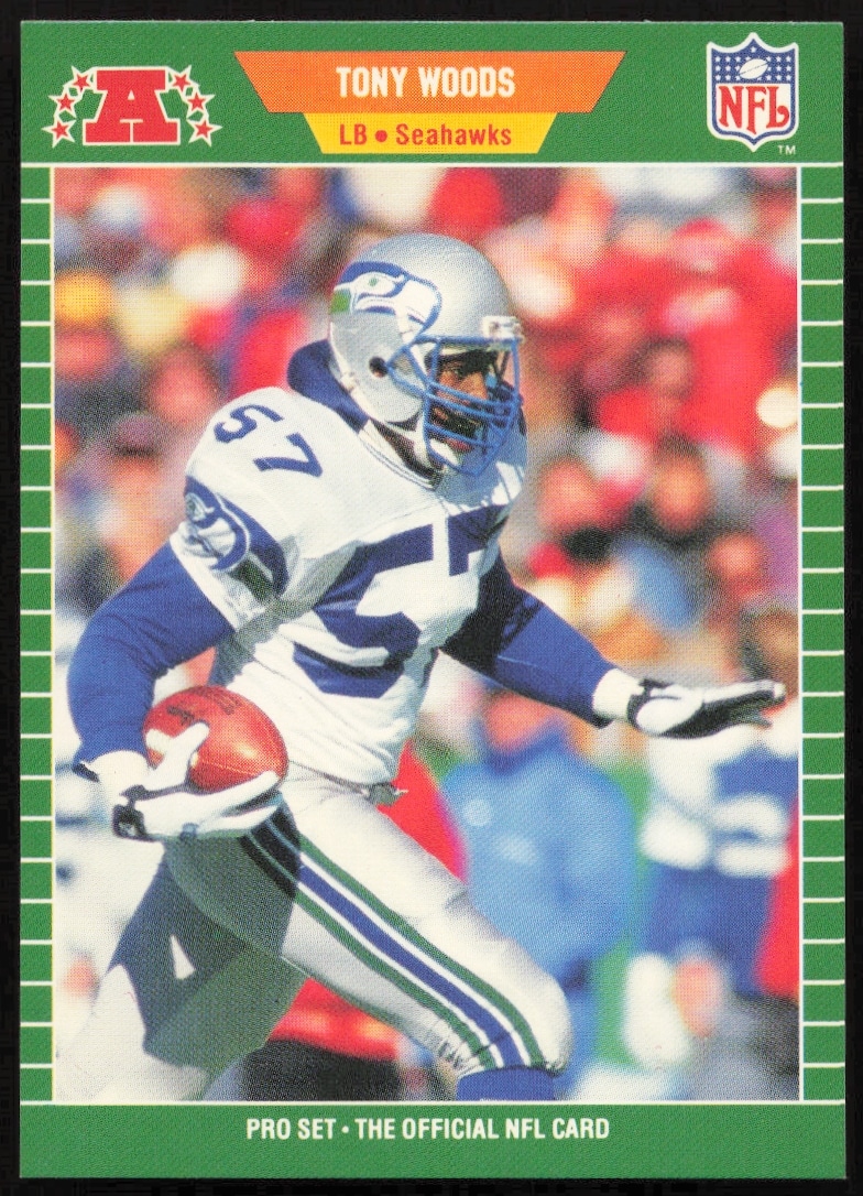 1989 Pro Set Tony Woods #406 (Front)