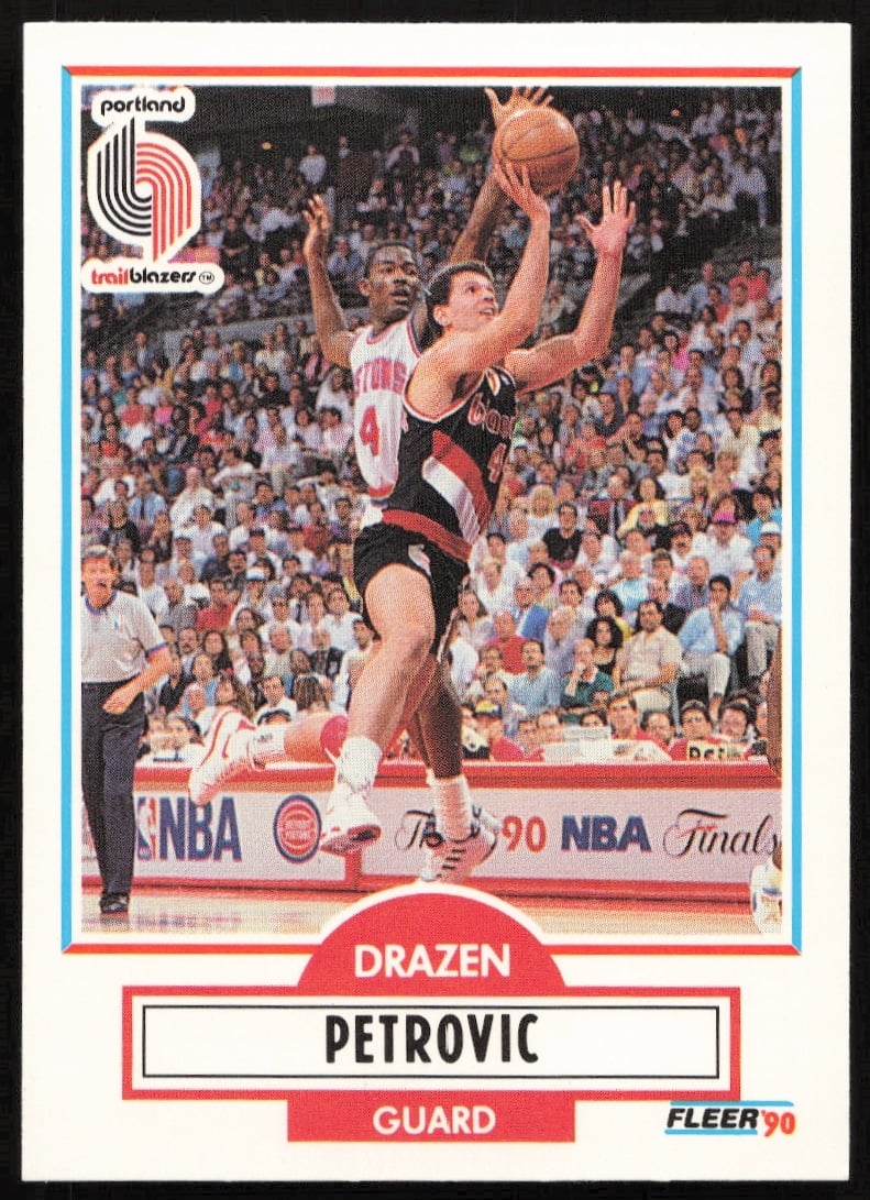 1990-91 Fleer Update Drazen Petrovic #U-81 (Front)