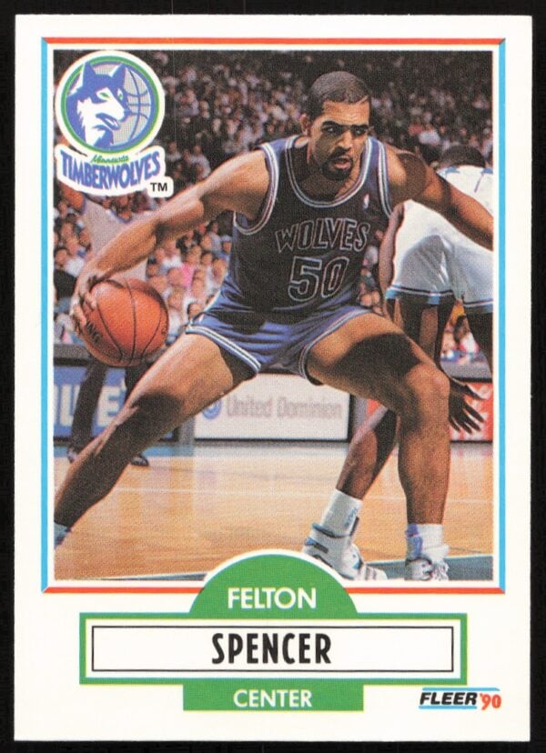 1990-91 Fleer Update Felton Spencer #U-57 (Front)