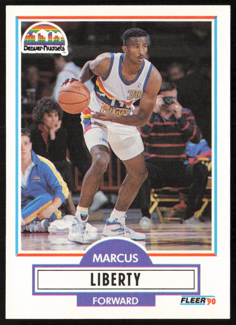 1990-91 Fleer Update Marcus Liberty #U-26 (Front)