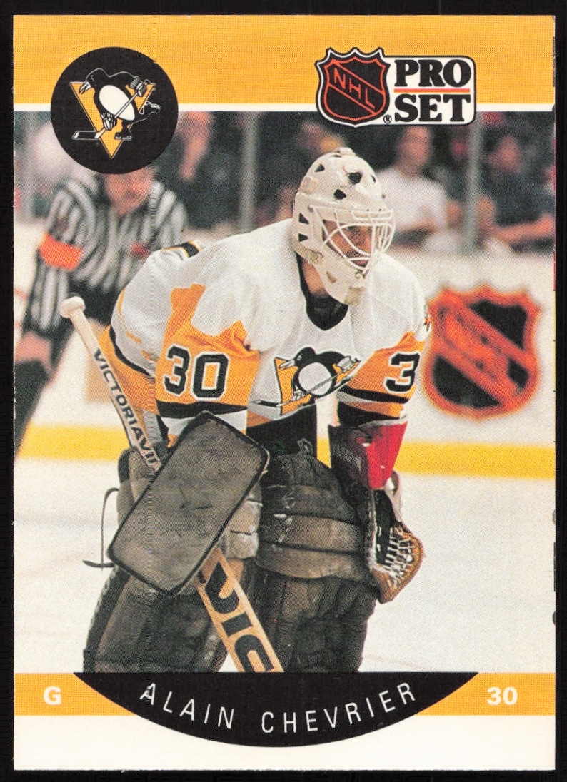 1990-91 Pro Set NHL Alain Chevrier #230 (Front)