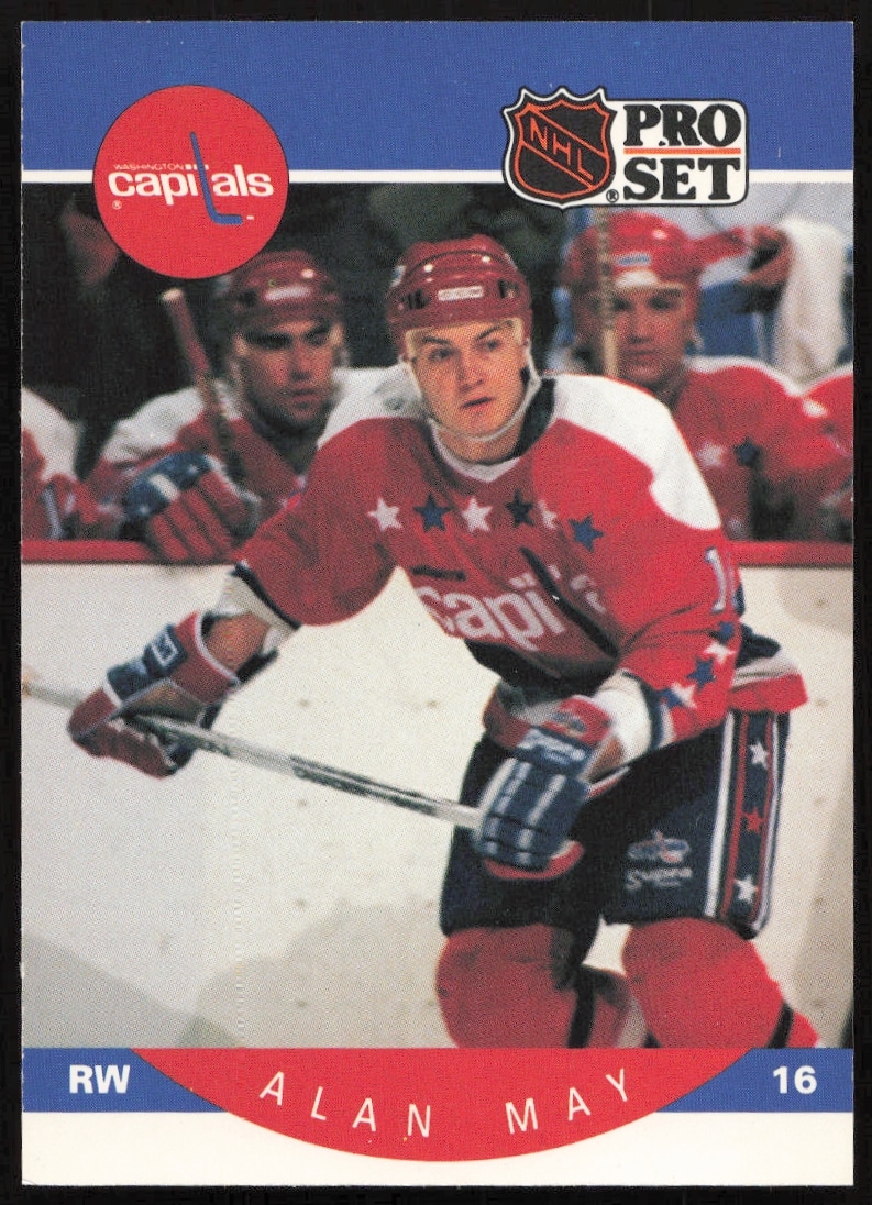 1990-91 Pro Set NHL Alan May #317 (Front)
