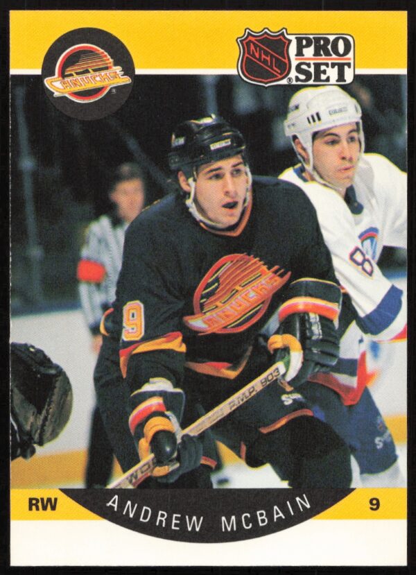 1990-91 Pro Set NHL Andrew McBain (Error on Front - Image Incorrect) #301 (Front)