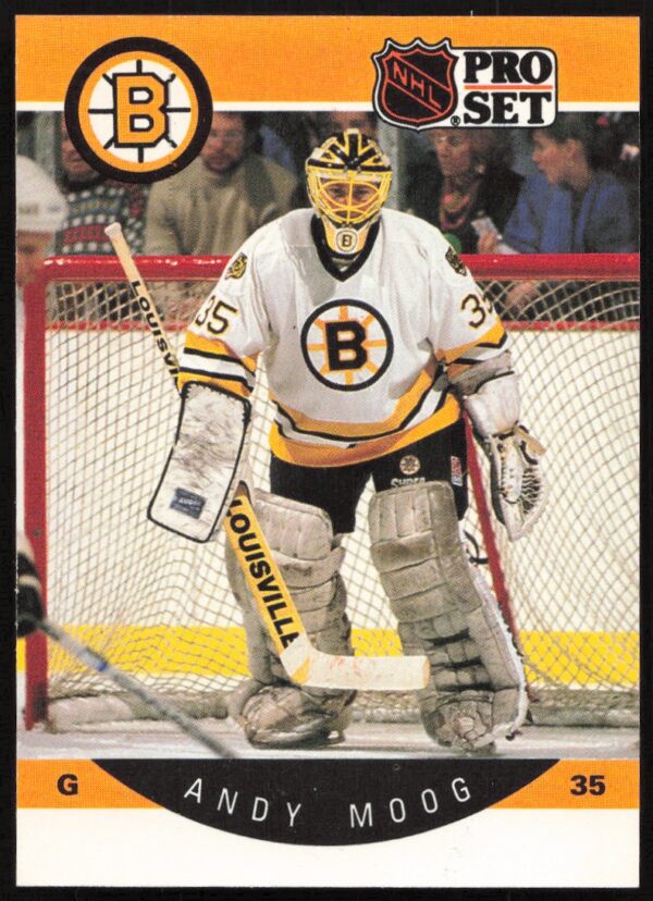 1990-91 Pro Set NHL Andy Moog #10 (Front)