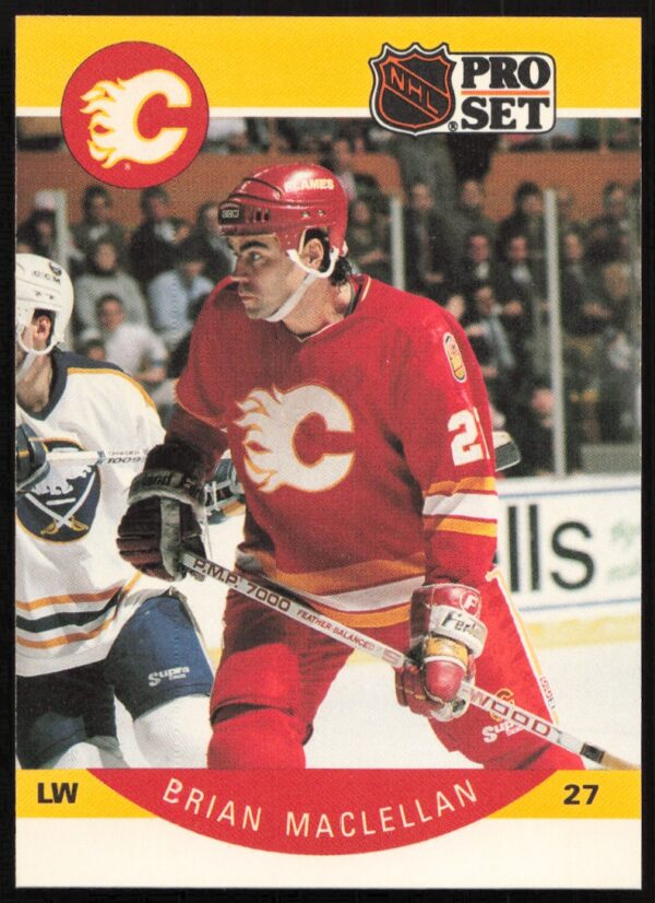 1990-91 Pro Set NHL Brian MacLellan #36 (Front)