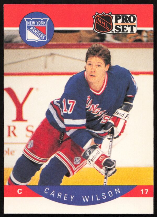 1990-91 Pro Set NHL Carey Wilson #210 (Front)