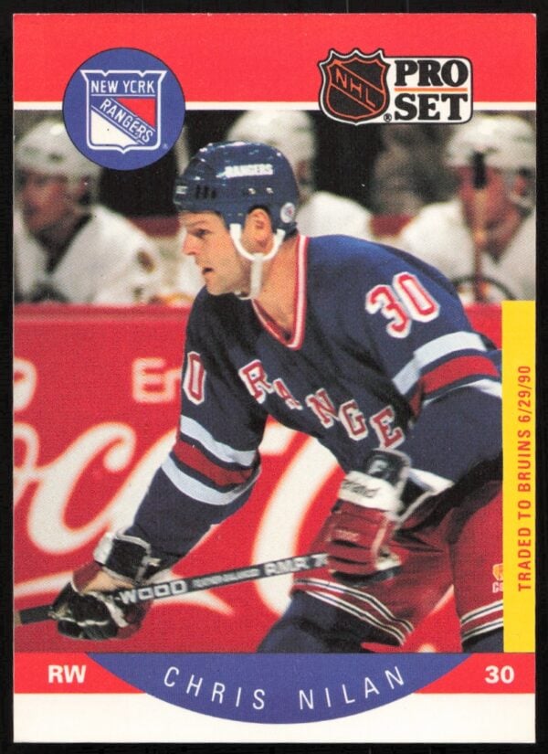 1990-91 Pro Set NHL Chris Nilan #205 (Front)