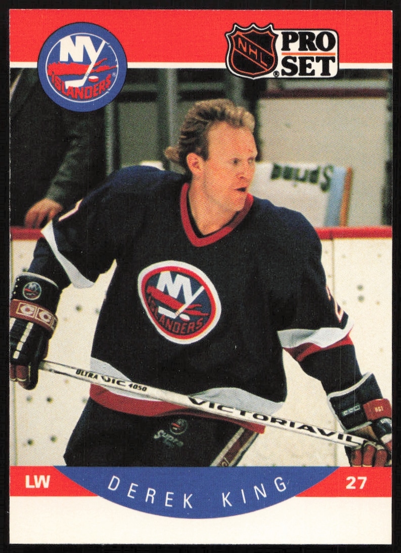 1990-91 Pro Set NHL Derek King #185 (Front)