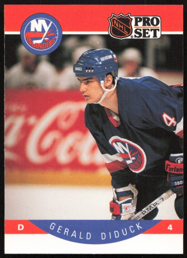 1990-91 Pro Set NHL Gerald Diduck #180 (Front)