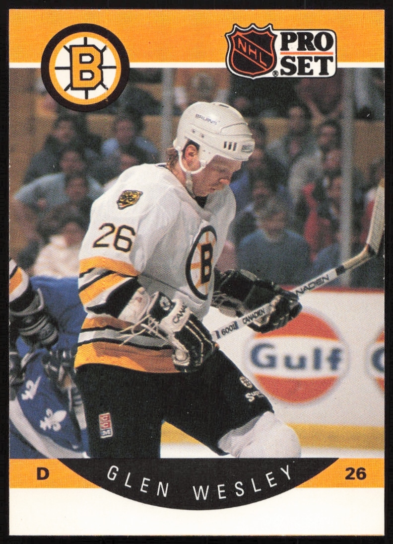 1990-91 Pro Set NHL Glen Wesley #16 (Front)