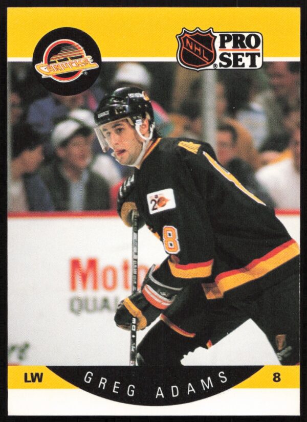 1990-91 Pro Set NHL Greg Adams #291 (Front)