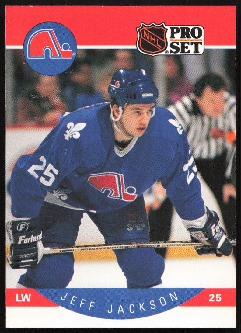 1990-91 Pro Set NHL Jeff Jackson #249 (Front)