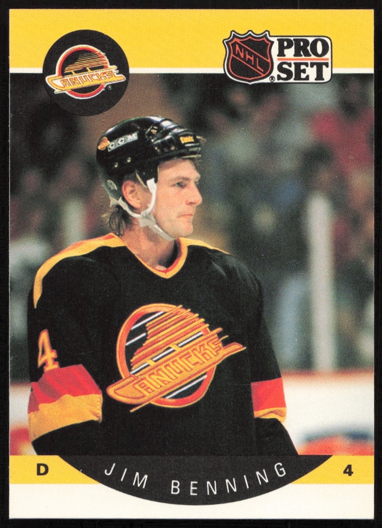 1990-91 Pro Set NHL Jim Benning #292 (Front)