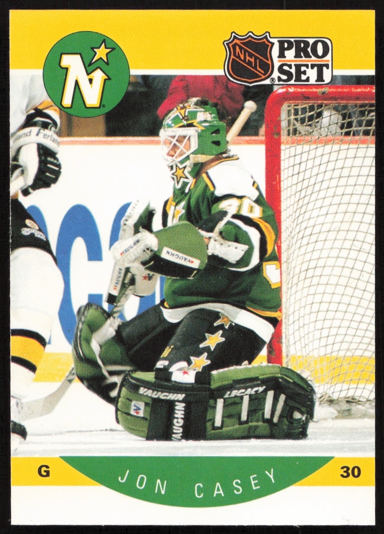 1990-91 Pro Set NHL Jon Casey #133 (Front)