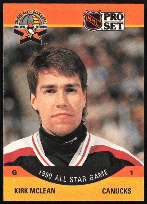 1990-91 Pro Set NHL Kirk McLean #355 (Front)