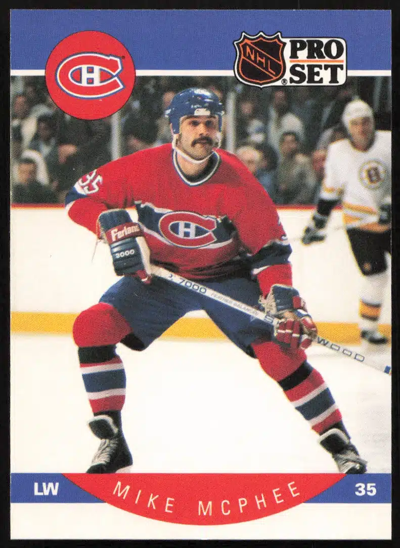 1990-91 Pro Set NHL Mike McPhee #155 (Front)