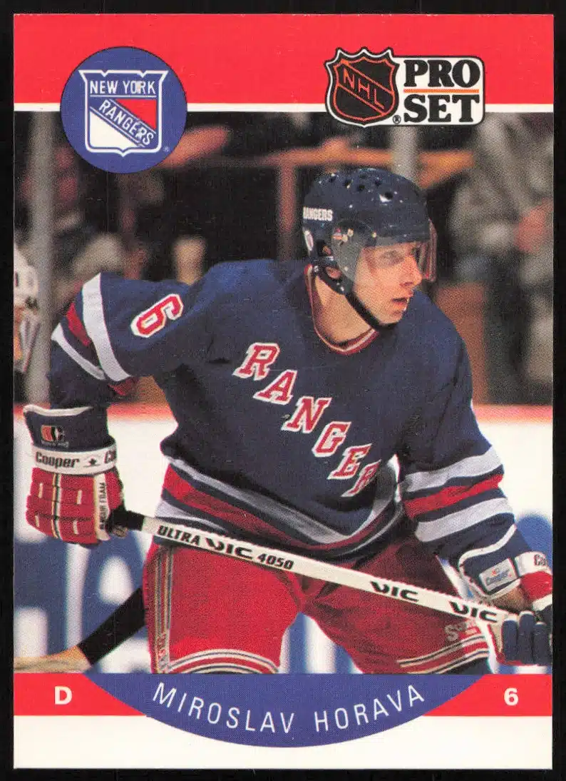 1990-91 Pro Set NHL Miloslav Horava (Error on Front - First Name Misspelled) #198 (Front)