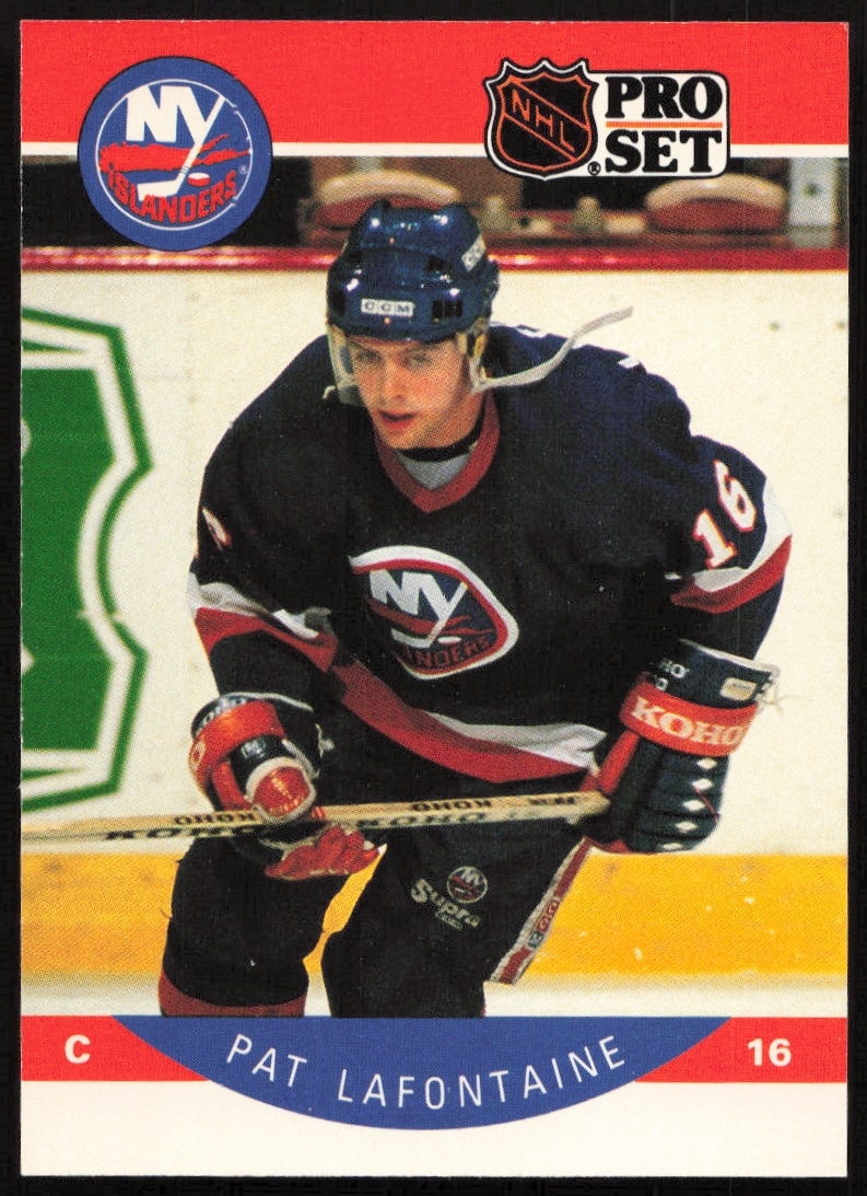 1990-91 Pro Set NHL Pat LaFontaine #186 (Front)