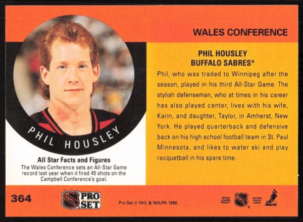 1990-91 Pro Set NHL Phil Housley #364 (Back)