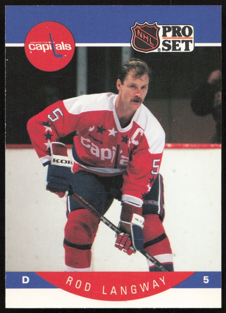 1990-91 Pro Set NHL Rod Langway #314 (Front)