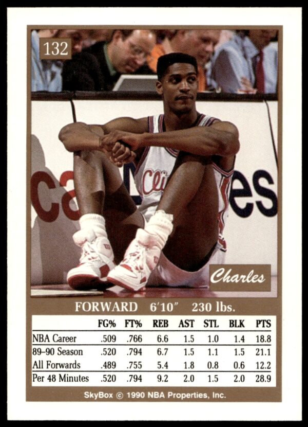 1990-91 SkyBox Charles Smith #132 (Back)