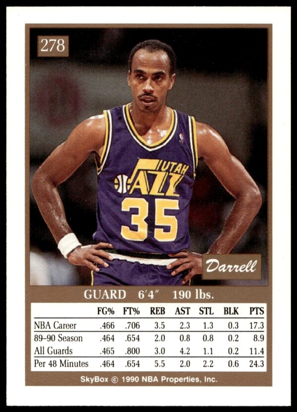 1990-91 SkyBox Darrell Griffith #278 (Back)