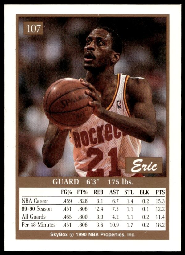 1990-91 SkyBox Eric Floyd #107 (Back)