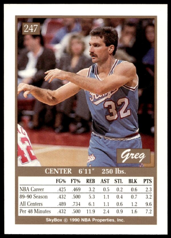 1990-91 SkyBox Greg Kite #247 (Back)