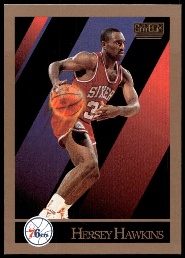 1990-91 SkyBox Hersey Hawkins #216 (Front)