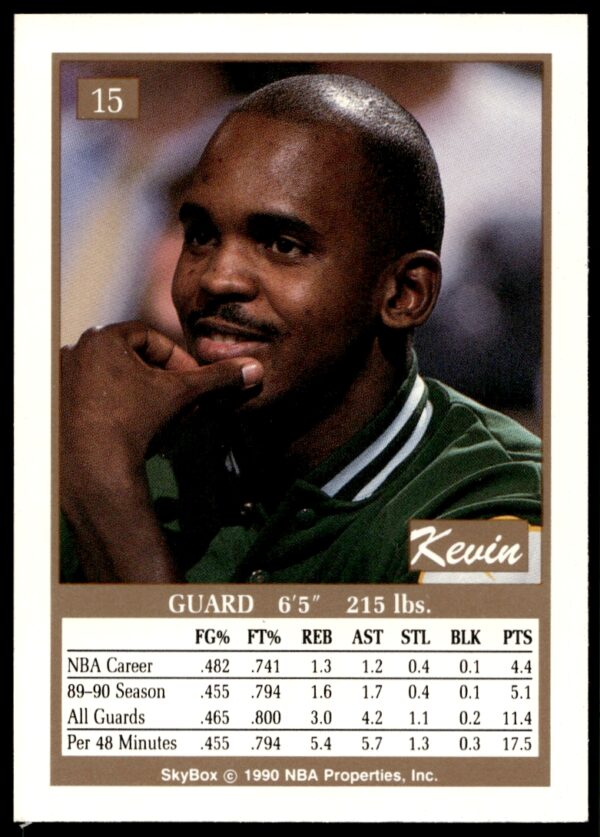 1990-91 SkyBox Kevin Gamble #15 (Back)