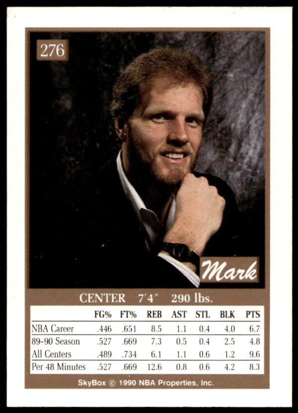 1990-91 SkyBox Mark Eaton #276 (Back)