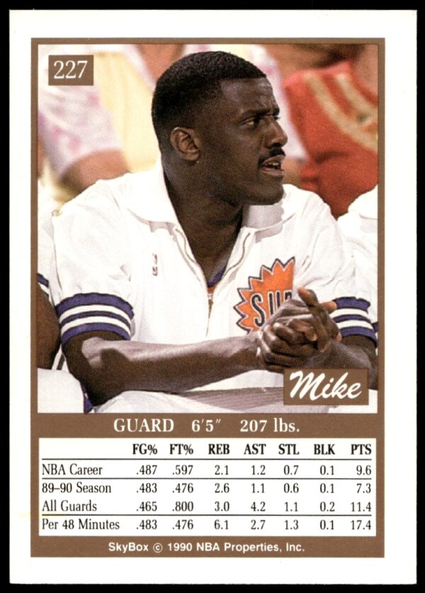 1990-91 SkyBox Mike McGee #227 (Back)