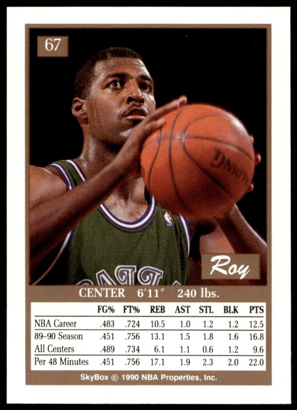 1990-91 SkyBox Roy Tarpley #67 (Back)