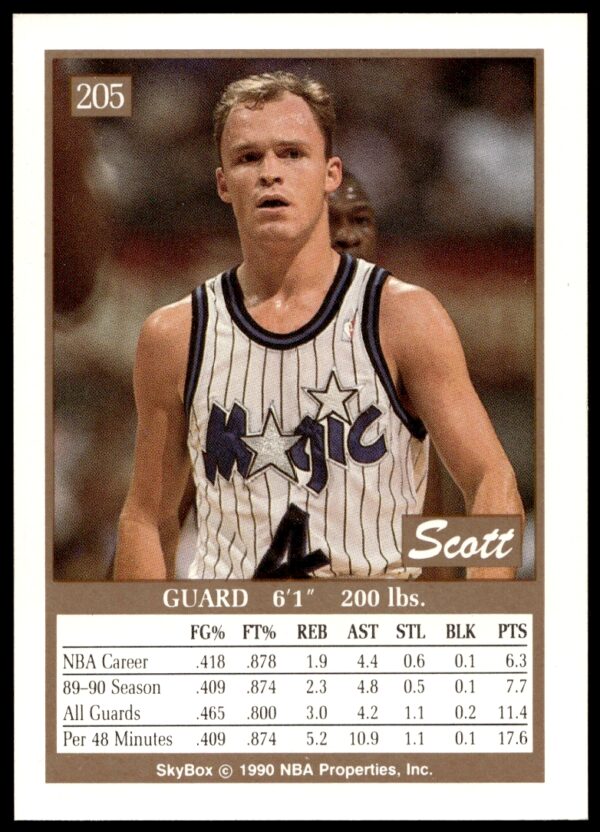 1990-91 SkyBox Scott Skiles #205 (Back)