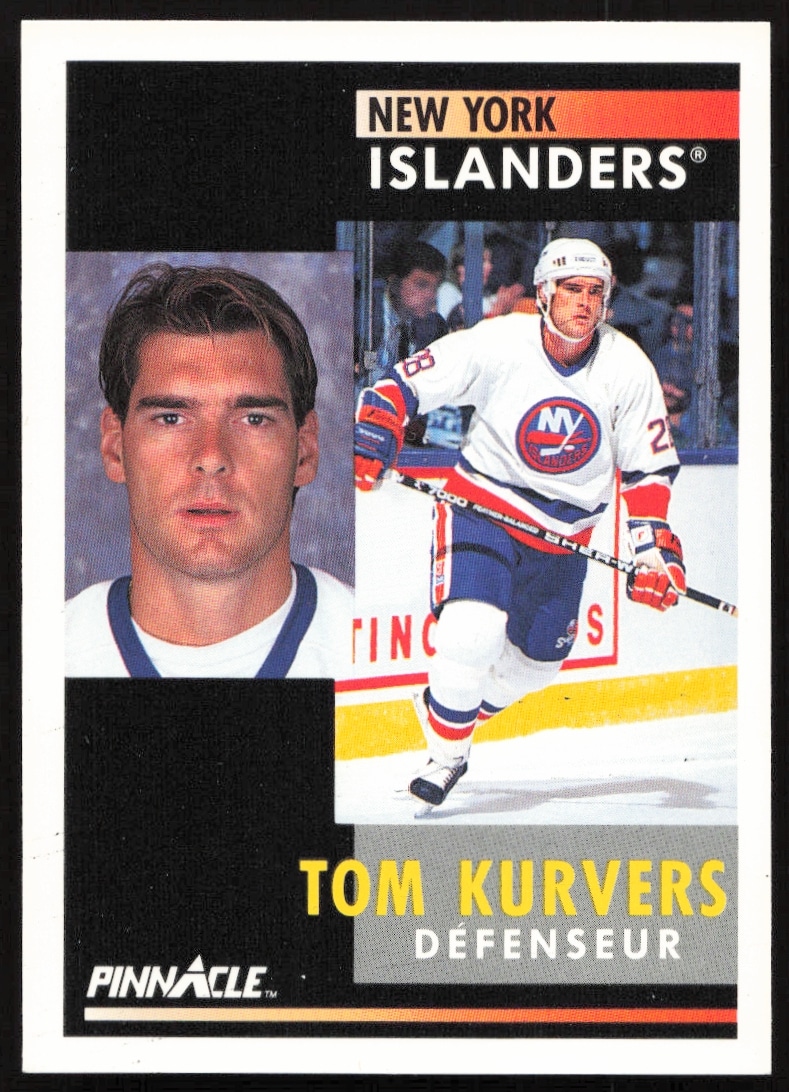 1991-92 Pinnacle French Tom Kurvers #7 (Front)