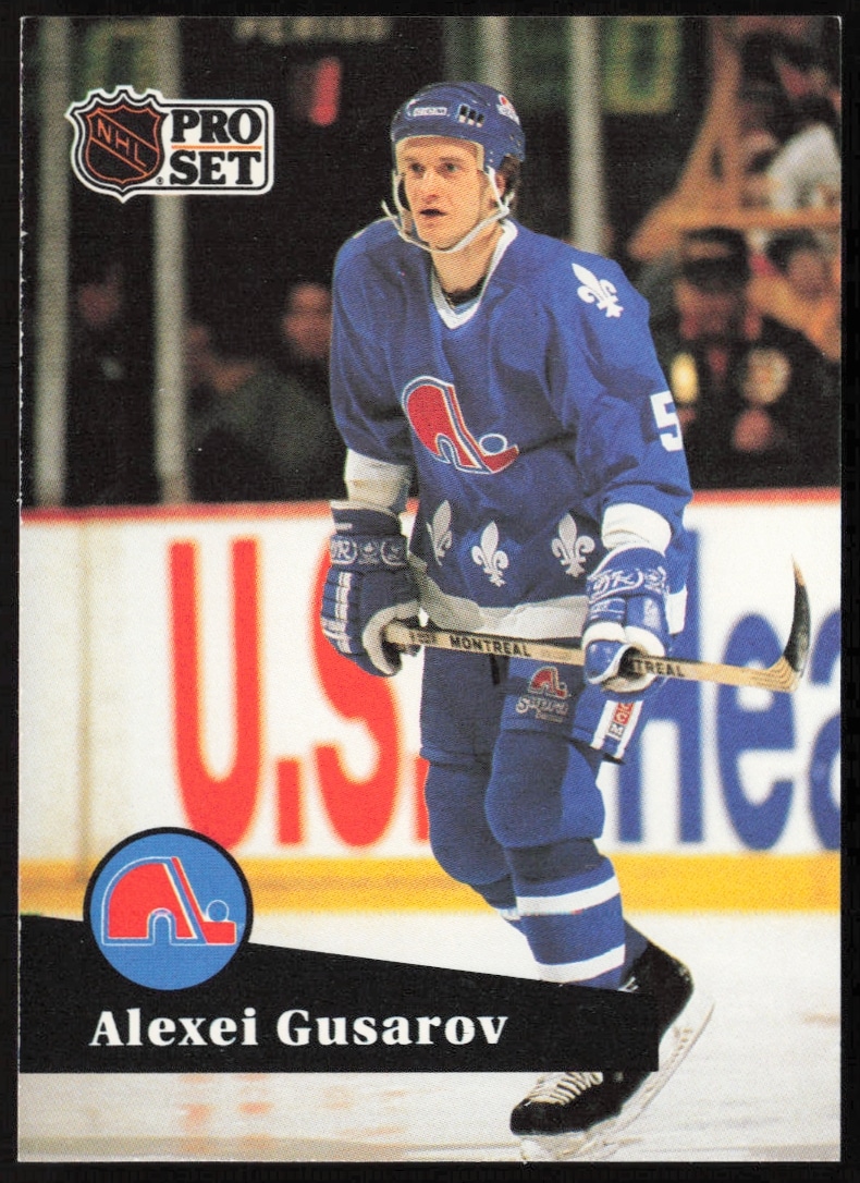 1991-92 Pro Set NHL Alexei Gusarov #207 (Front)