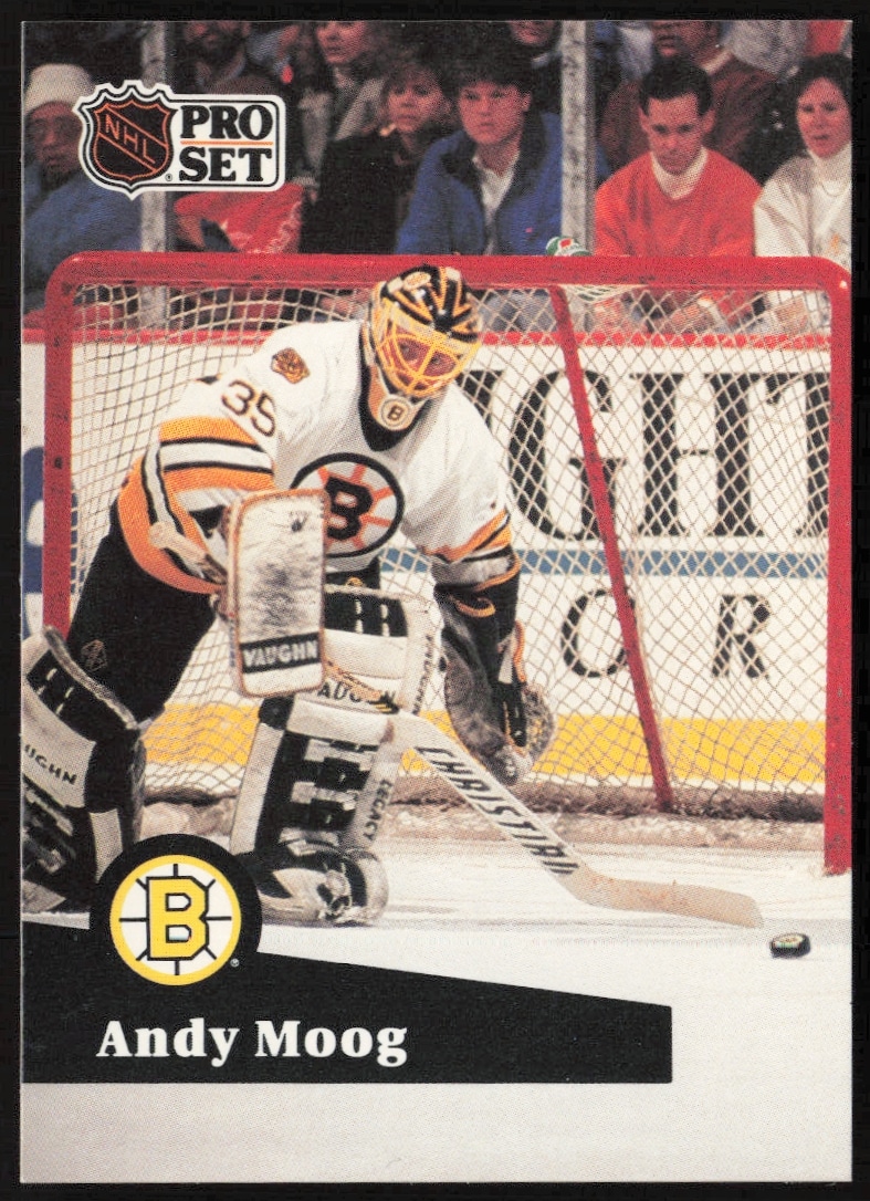 1991-92 Pro Set NHL Andy Moog #10 (Front)