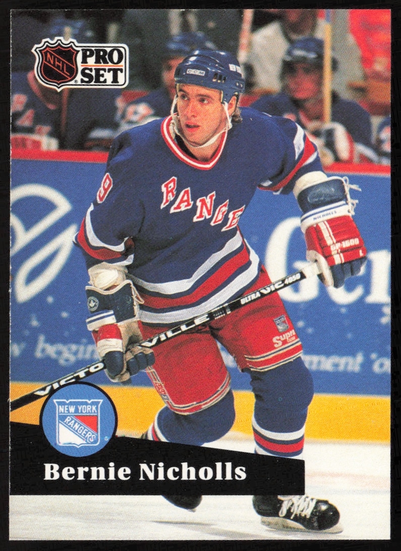 1991-92 Pro Set NHL Bernie Nicholls #166 (Front)