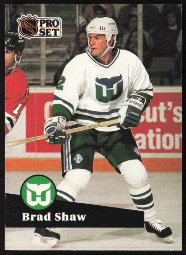 1991-92 Pro Set NHL Brad Shaw #87 (Front)