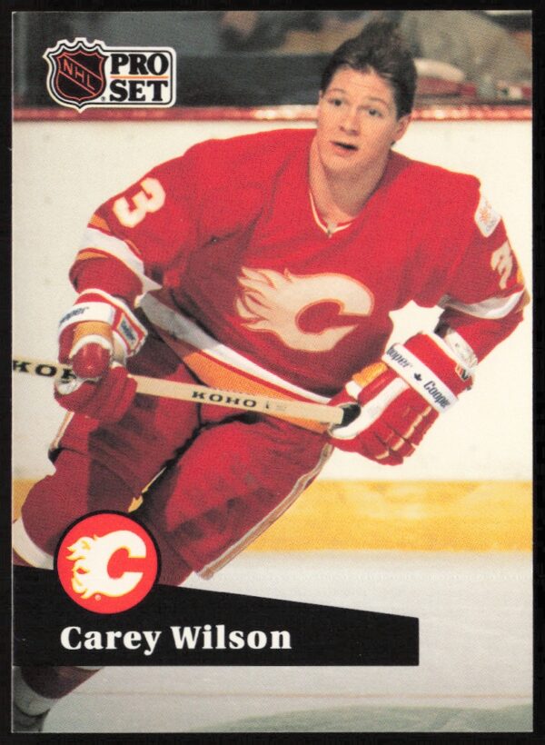 1991-92 Pro Set NHL Carey Wilson #36 (Front)