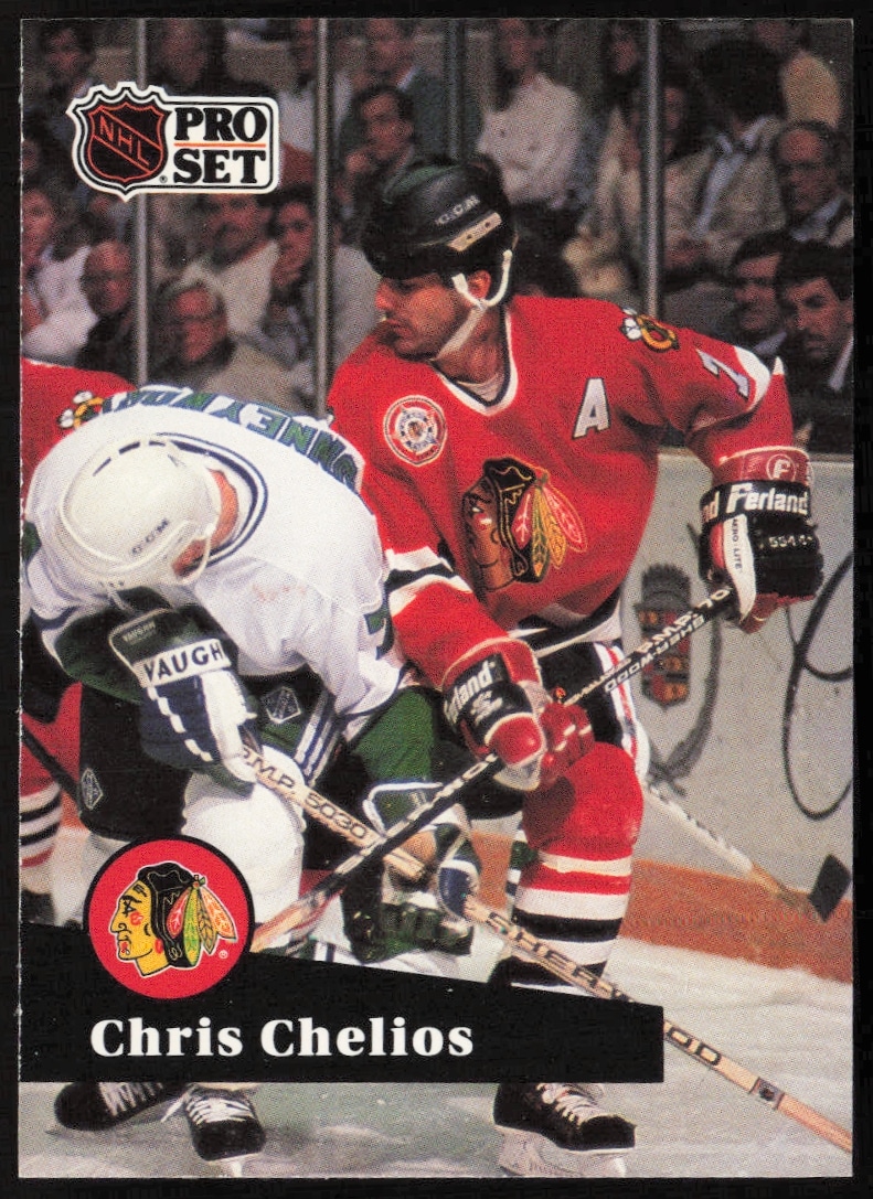 1991-92 Pro Set NHL Chris Chelios #48 (Front)