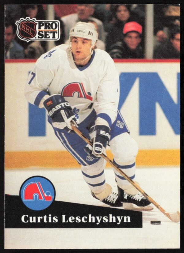 1991-92 Pro Set NHL Curtis Leschyshyn #198 (Front)