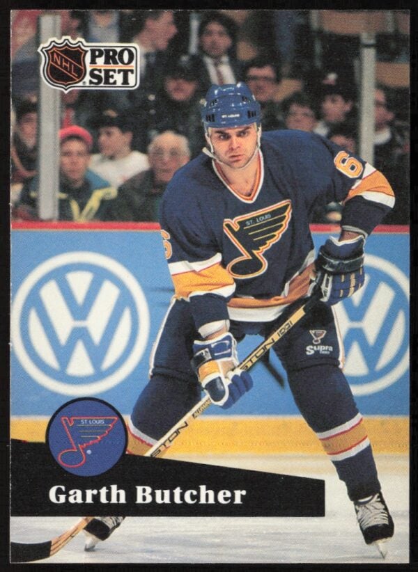 1991-92 Pro Set NHL Garth Butcher #210 (Front)