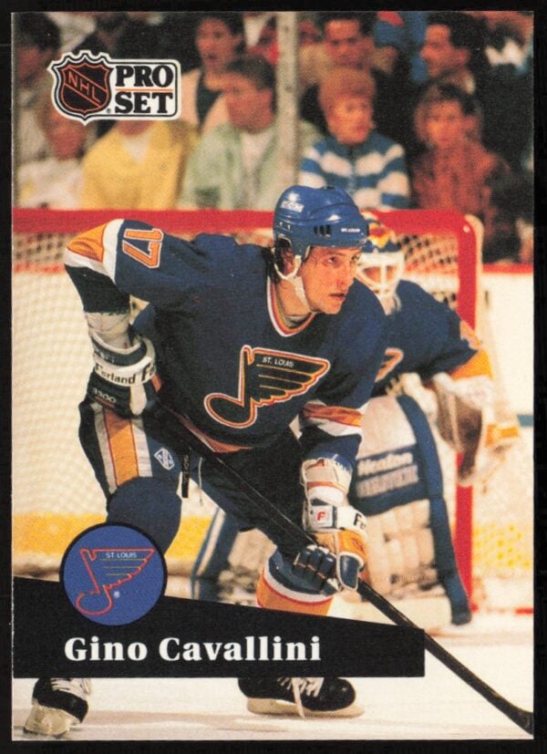 1991-92 Pro Set NHL Gino Cavallini #218 (Front)