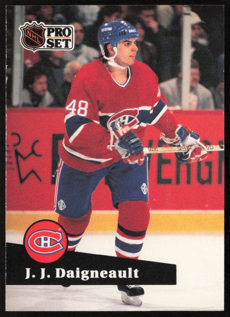 1991-92 Pro Set NHL J.J. Daigneault #124 (Front)