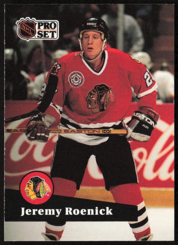 1991-92 Pro Set NHL Jeremy Roenick #40 (Front)