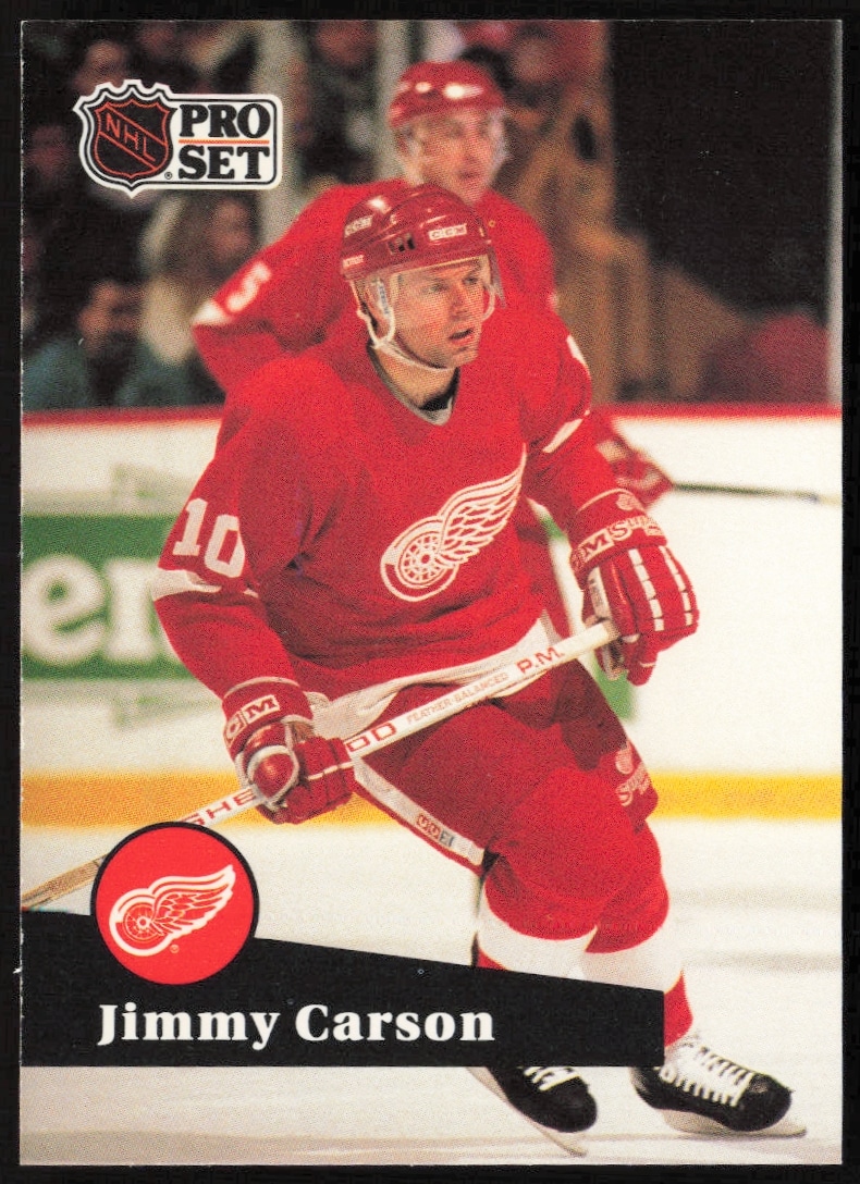 1991-92 Pro Set NHL Jimmy Carson #55 (Front)